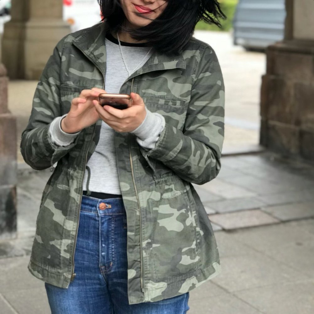 Gap Camo Utility Military Zip Up Jacket